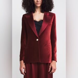 ALICE + OLIVIA Velvet Single-Breasted Blazer size 12